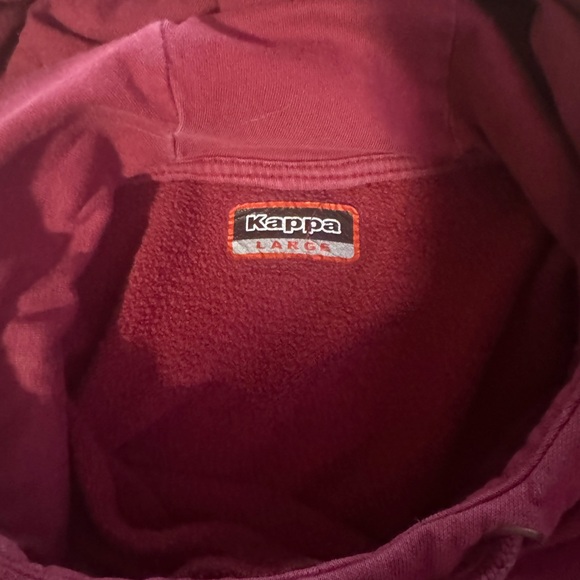 Kappa Maroon Hoodie with Iconic Logo Mens Large - Picture 4 of 4